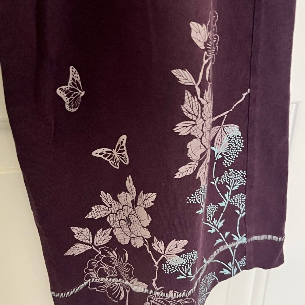 Soma Plum Women's  Floral Lounge Sleepwear Set size L - Picture 3 of 5